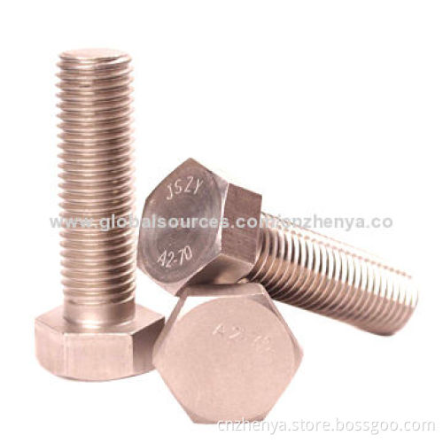 Stainless Steel Standard Hex Bolts from Factory, Mainly Used for Indoor/Outdoor Construction Field